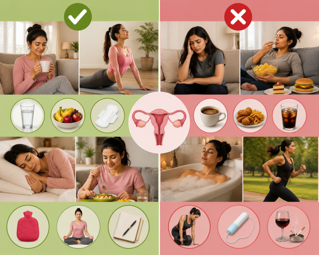 What to do and not to do during menstruation